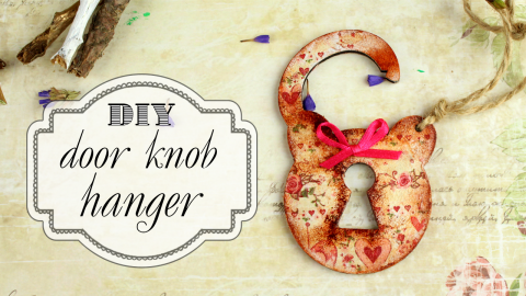  DIY Decoupage Door Knob Hanger 